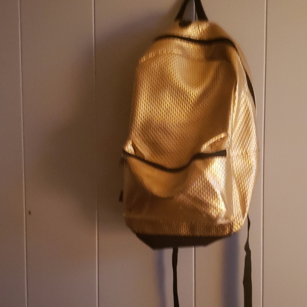 Golden backpack